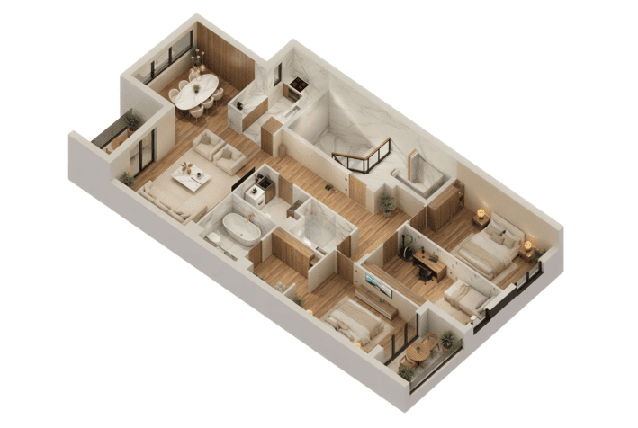 3D skica stana 7
