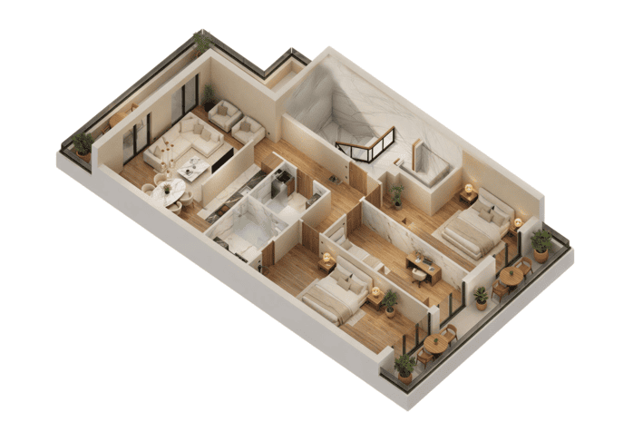 3D skica stana 8